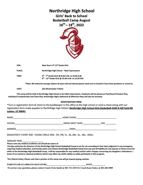 **Registration Form Required**