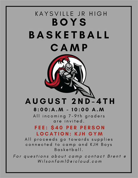 Boys Basketball Camp flyer 2024