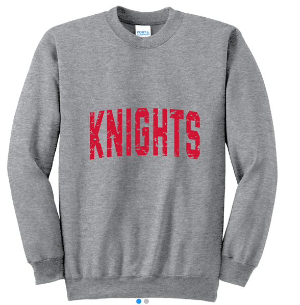 Gray Knights Crew Neck Sweatshirt