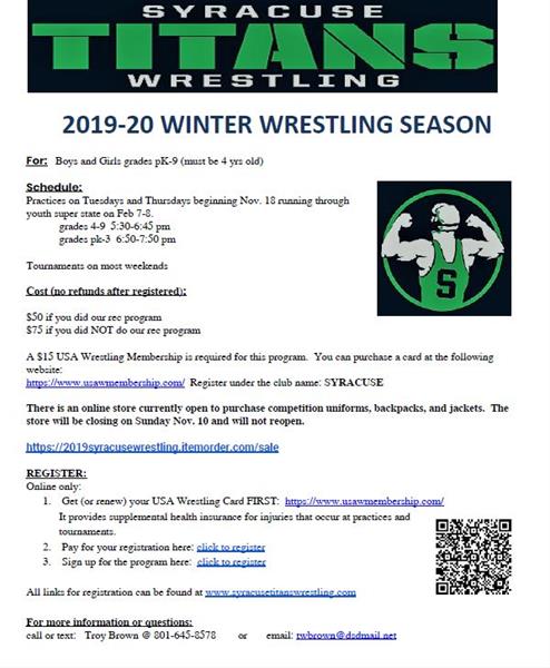 Winter Wrestling Flyer
