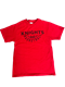 Red short sleeved t-shirt