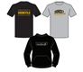 Limited sizes - Black Hoodie, Black with Yellow T-shirt, & Grey T-shirt